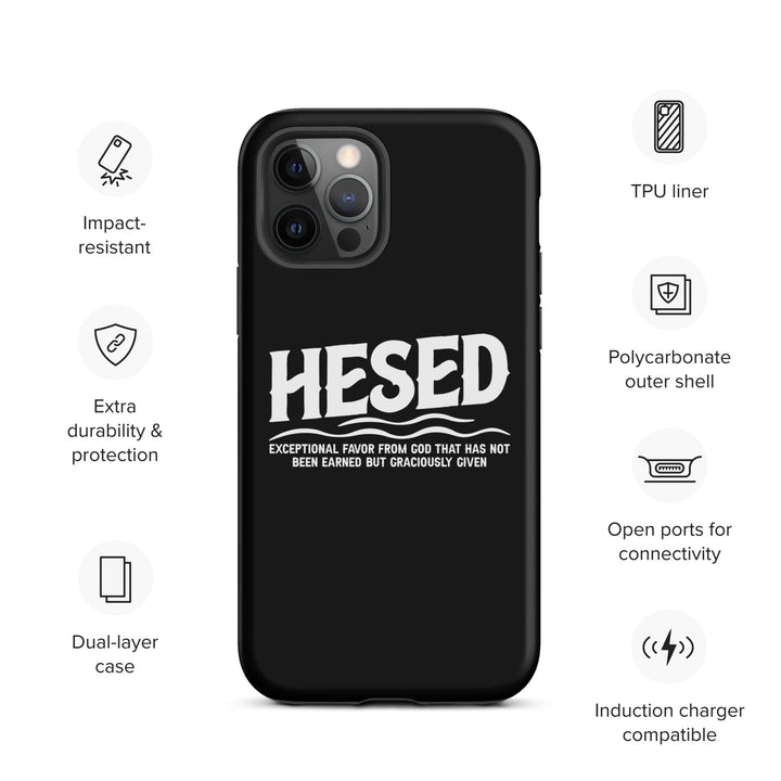 Christian Phone Case Hesed Exceptional Favor Black for iPhone® iPhone® Phone Cases   