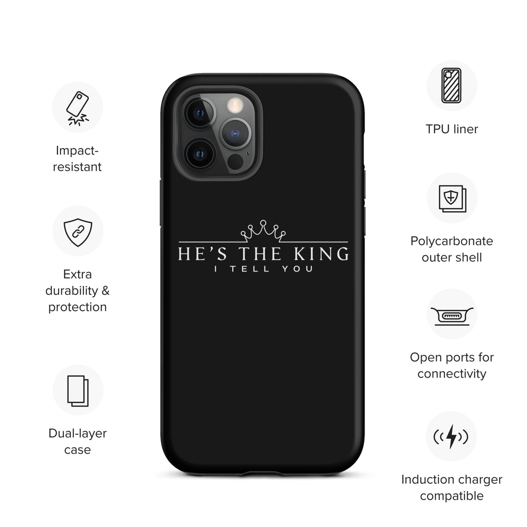 Christian Phone Case He's The King Black for iPhone® iPhone® Phone Cases   