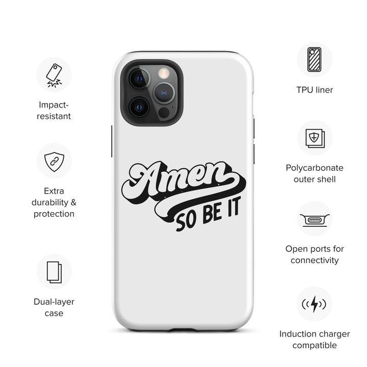 Christian Phone Case Amen So Be It White for iPhone® iPhone® Phone Cases   