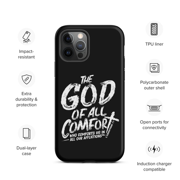 Christian Phone Case God of All Comfort Black for iPhone® iPhone® Phone Cases   