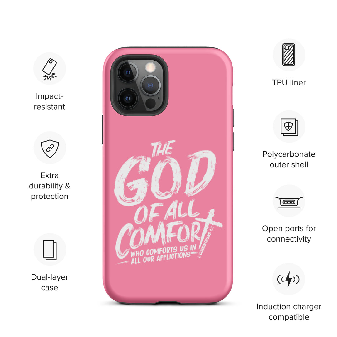 Christian Phone Case God of All Comfort Pink for iPhone® iPhone® Phone Cases   