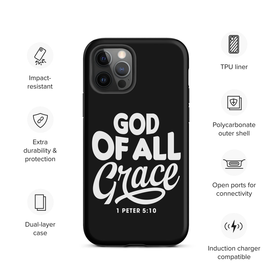 Christian Phone Case God of All Grace Black for iPhone® iPhone® Phone Cases   