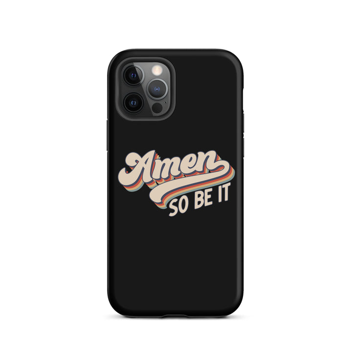 Christian Phone Case Amen So Be It Black for iPhone® iPhone® Phone Cases Matte iPhone 12 Pro 