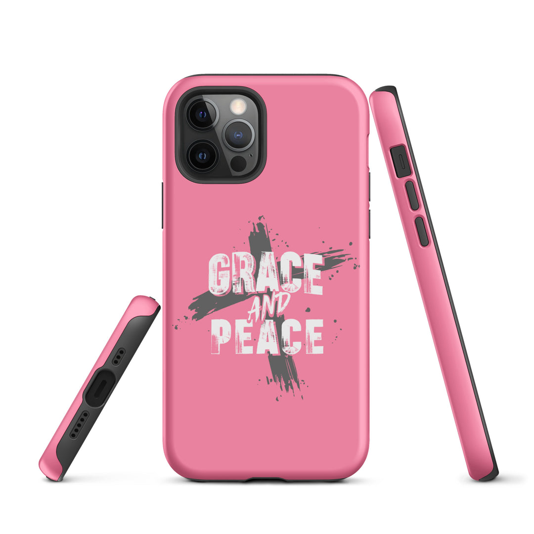 Christian Phone Case Grace and Peace Cross Pink for iPhone® iPhone® Phone Cases   