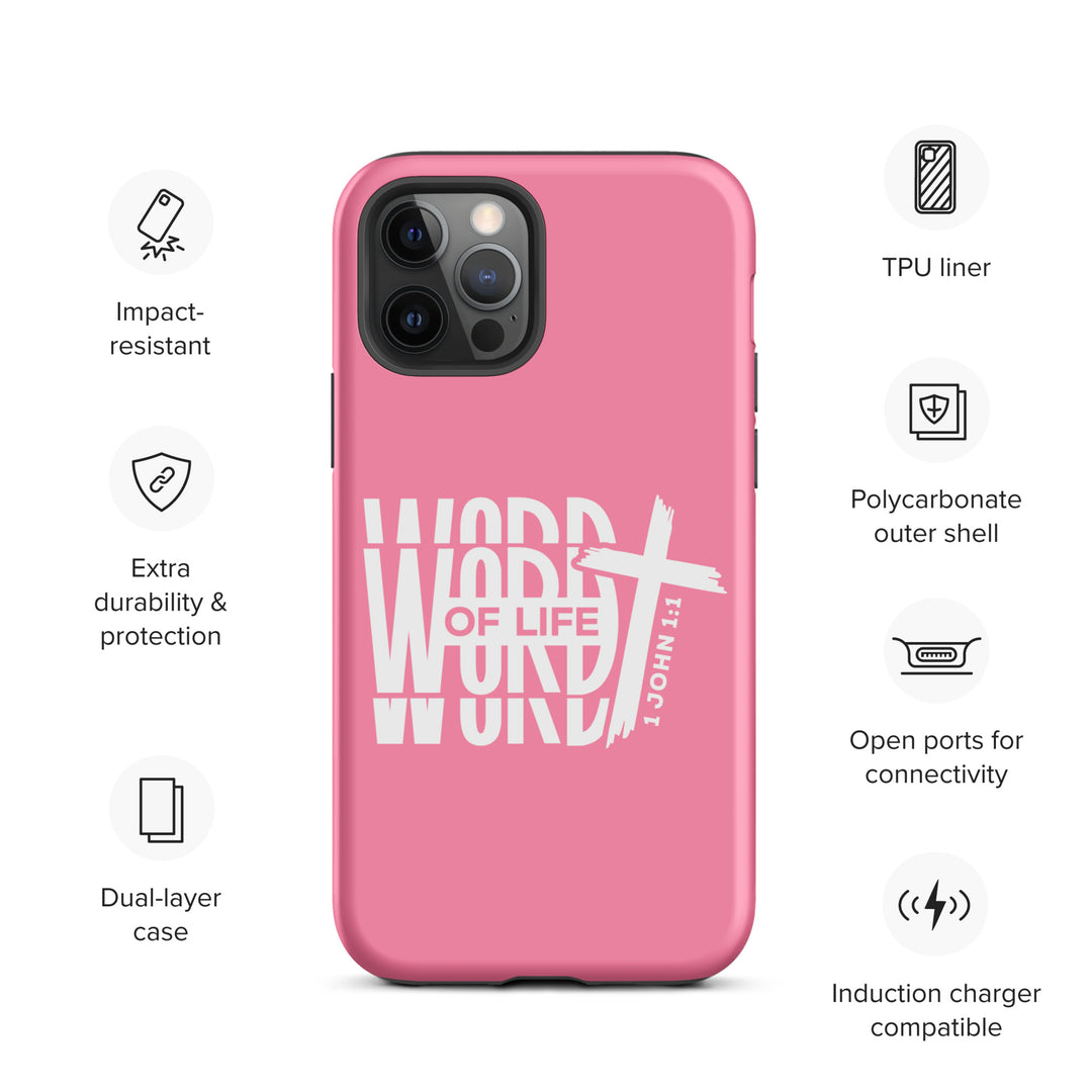 Christian Phone Case Word of Life Cross Pink for iPhone® iPhone® Phone Cases   