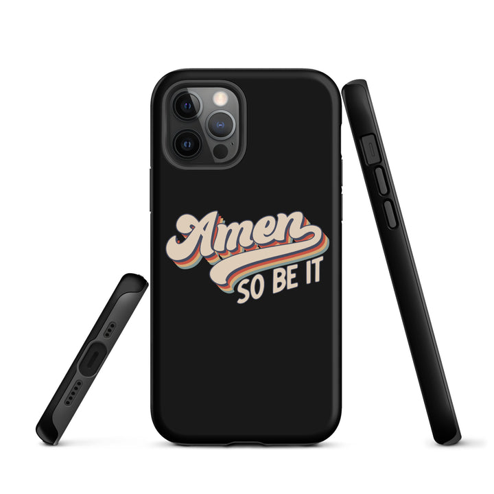 Christian Phone Case Amen So Be It Black for iPhone® iPhone® Phone Cases   