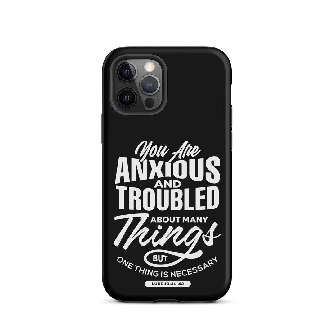 Christian Phone Case Anxious And Troubled Black for iPhone® iPhone® Phone Cases Matte iPhone 12 Pro 