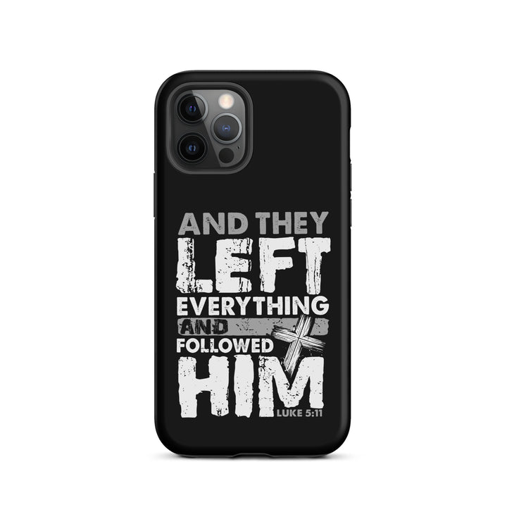 Christian Phone Case Left Everything Cross Black for iPhone® iPhone® Phone Cases Matte iPhone 12 Pro 