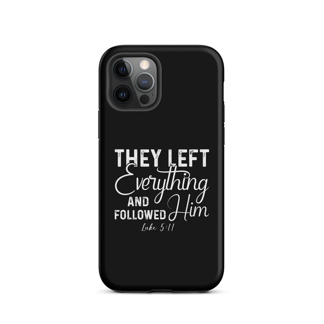 Christian Phone Case Left Everything Black for iPhone® iPhone® Phone Cases Matte iPhone 12 Pro 