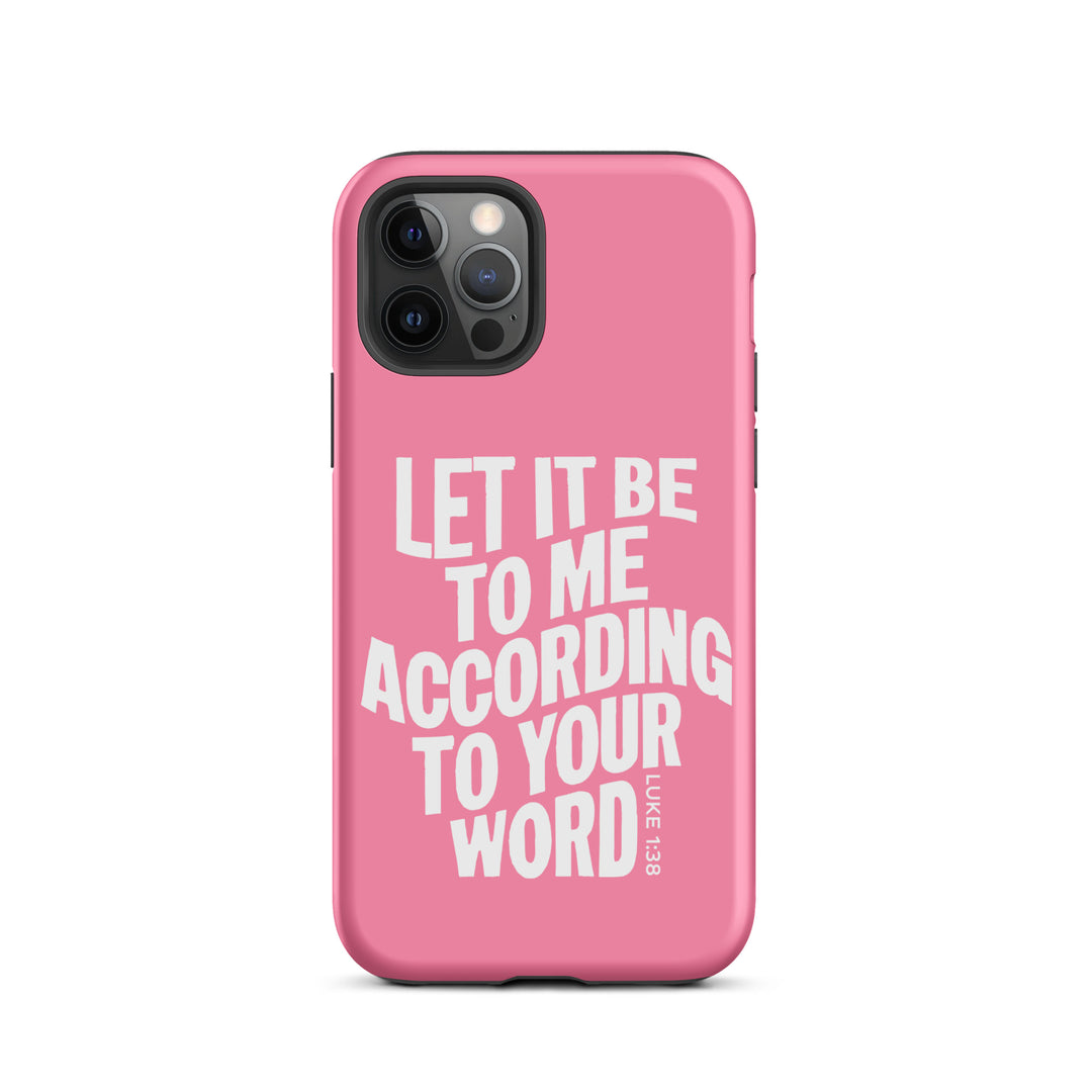 Christian Phone Case According To Your Word Pink  for iPhone® iPhone® Phone Cases Matte iPhone 12 Pro 