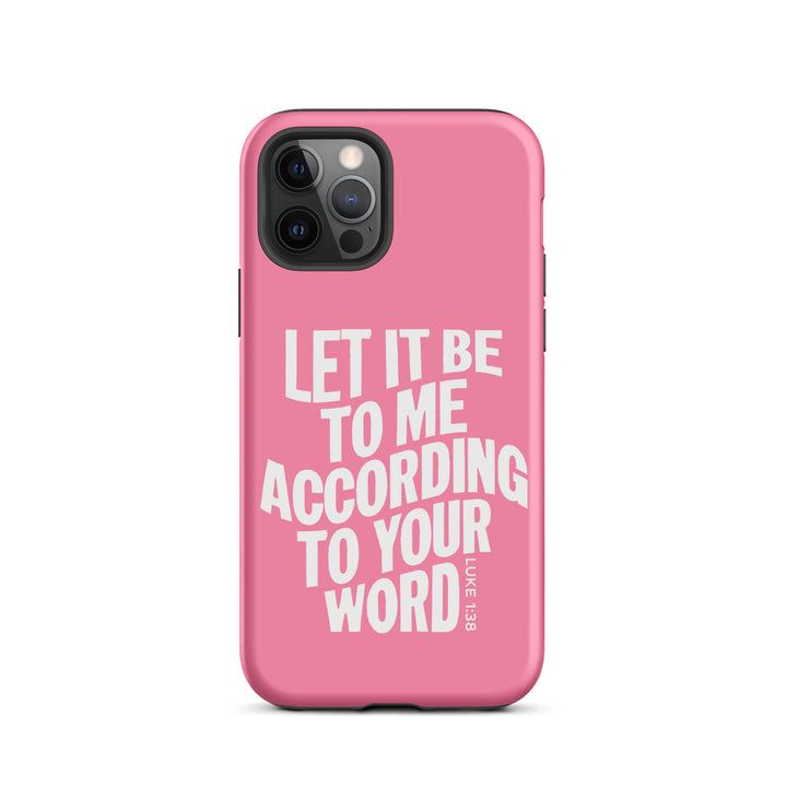 Christian Phone Case According To Your Word Pink  for iPhone® iPhone® Phone Cases Matte iPhone 12 Pro 