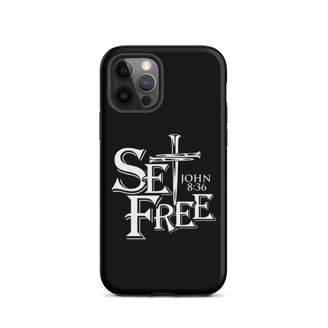 Christian Phone Case Set Free Black for iPhone® iPhone® Phone Cases Matte iPhone 12 Pro 