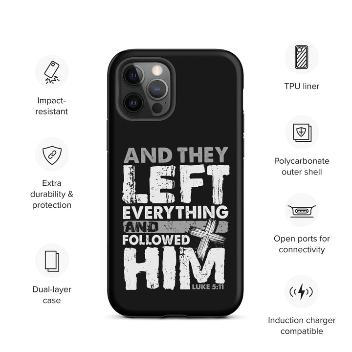 Christian Phone Case Left Everything Cross Black for iPhone® iPhone® Phone Cases   