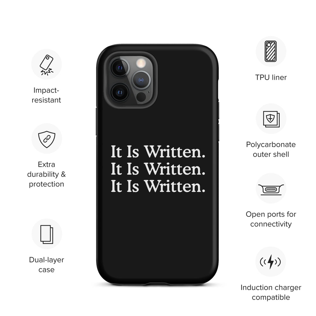 Christian Phone Case It Is Written Black for iPhone® iPhone® Phone Cases   