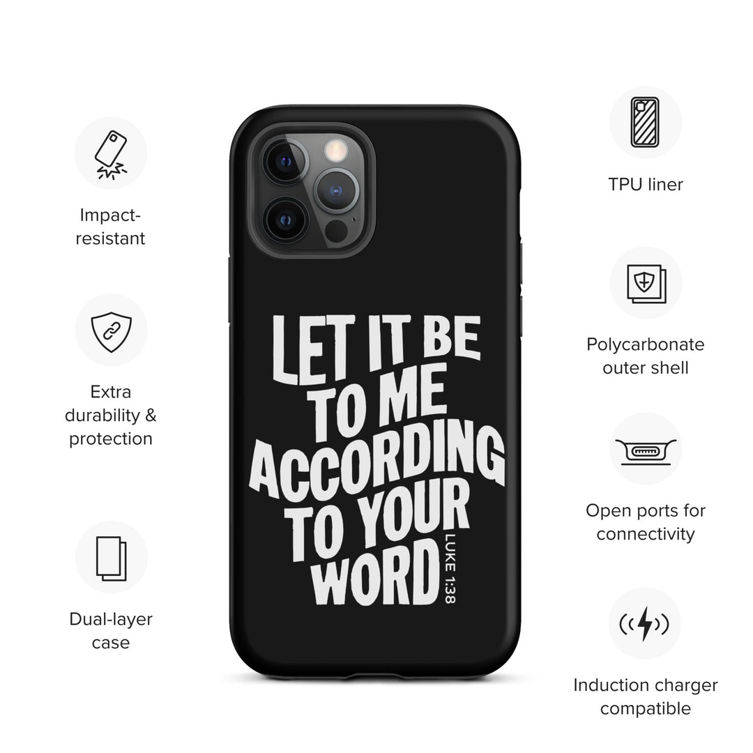 Christian Phone Case According To Your Word Black for iPhone® iPhone® Phone Cases   