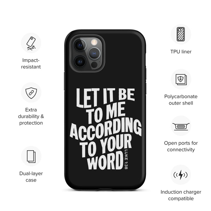 Christian Phone Case According To Your Word Black for iPhone® iPhone® Phone Cases   