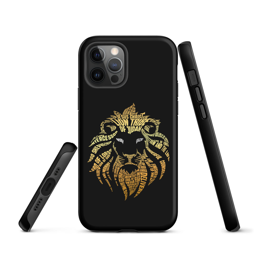 Christian Phone Case Lion Word Cloud Black for iPhone® iPhone® Phone Cases   