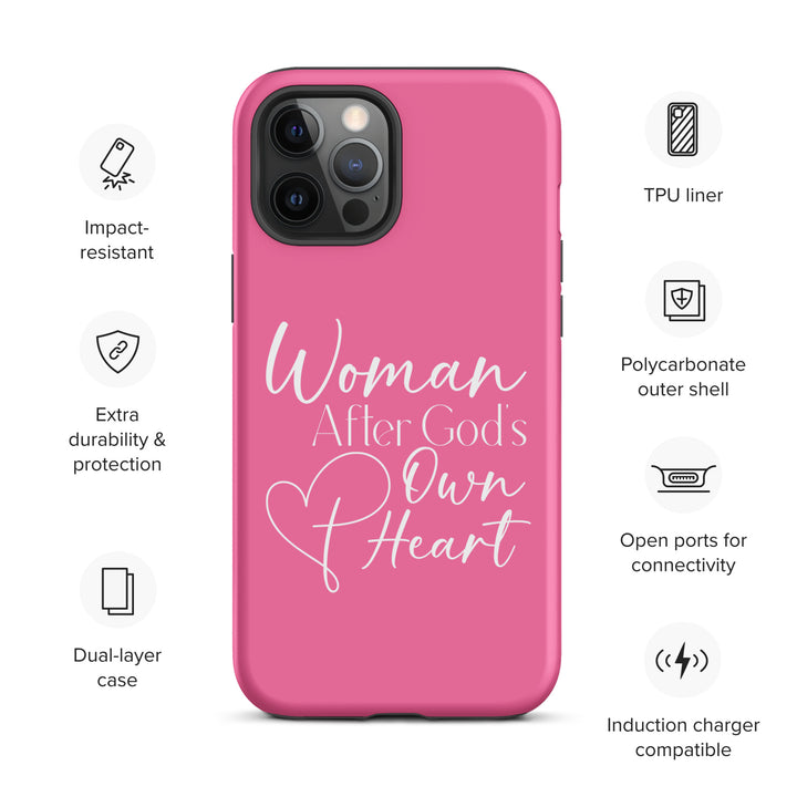 Christian Phone Case Woman After God's Heart Pink for iPhone® iPhone® Phone Cases   