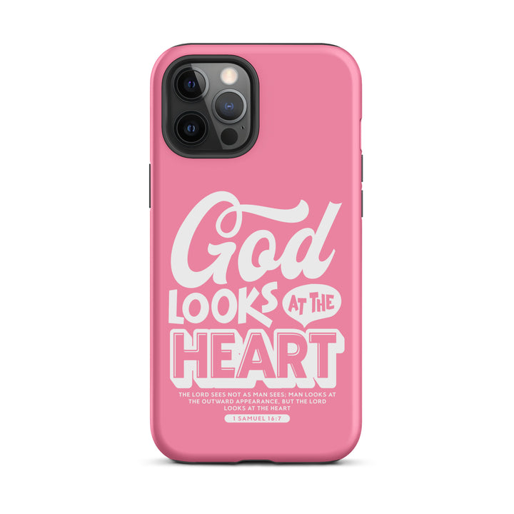 Christian Phone Case God Looks At Heart for iPhone® iPhone® Phone Cases Matte iPhone 12 Pro Max 