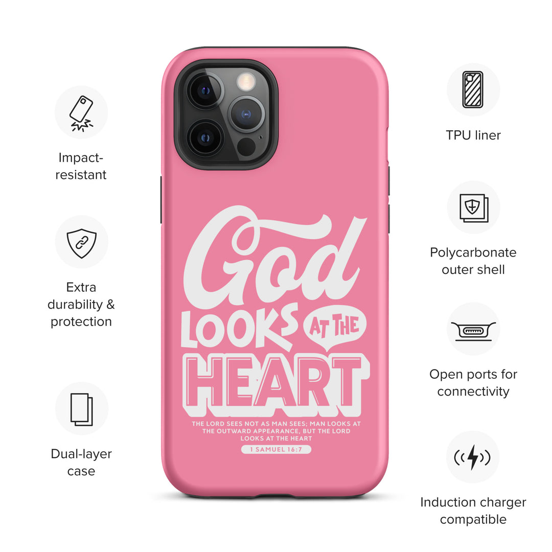 Christian Phone Case God Looks At Heart for iPhone® iPhone® Phone Cases   