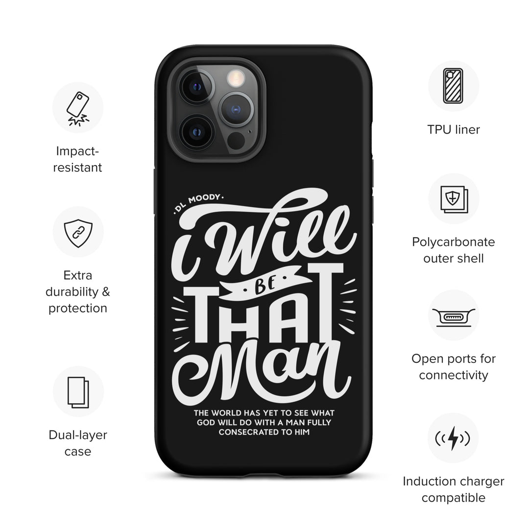 Christian Phone Case I Will Be That Man Black for iPhone® iPhone® Phone Cases   