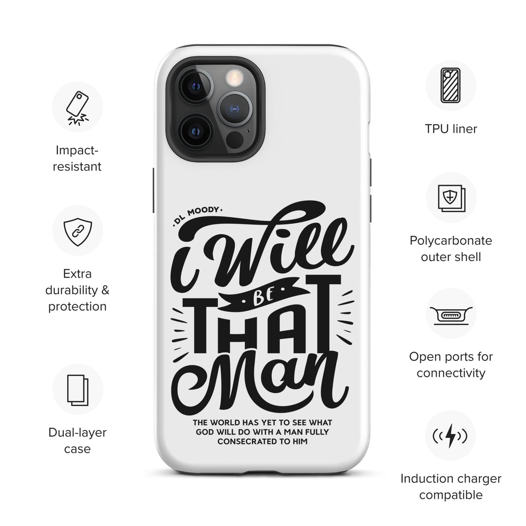 Christian Phone Case I Will Be That Man White for iPhone® iPhone® Phone Cases   