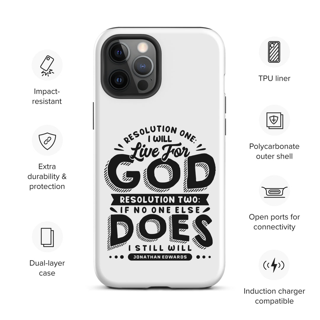 Christian Phone Case Live For God White for iPhone® iPhone® Phone Cases   