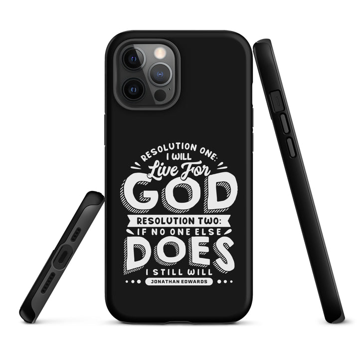 Christian Phone Case Live For God Black for iPhone® iPhone® Phone Cases   