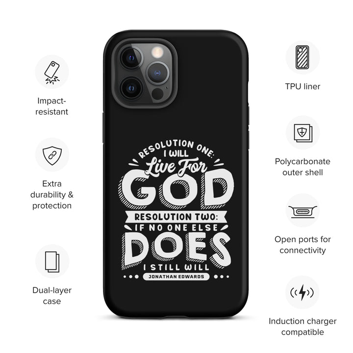 Christian Phone Case Live For God Black for iPhone® iPhone® Phone Cases   