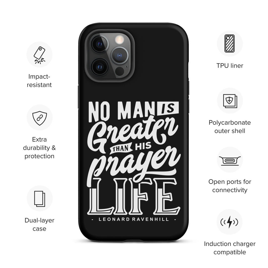 Christian Phone Case Prayer Life Black for iPhone® iPhone® Phone Cases   