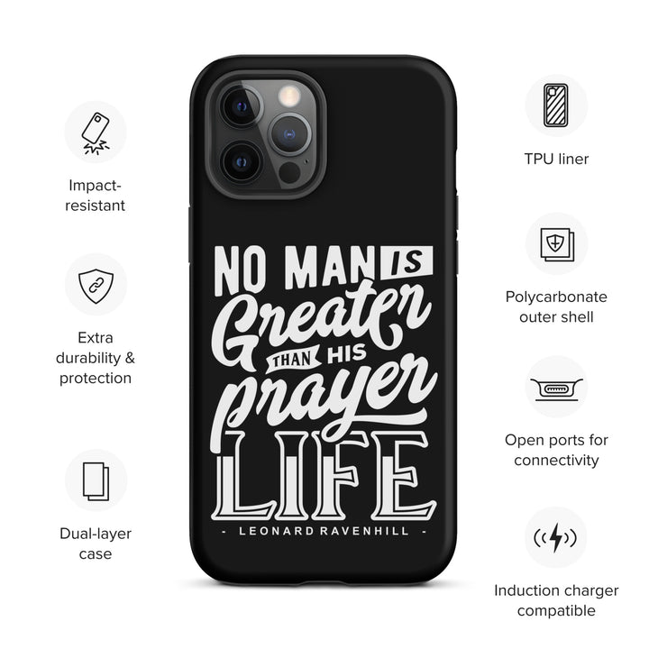 Christian Phone Case Prayer Life Black for iPhone® iPhone® Phone Cases   