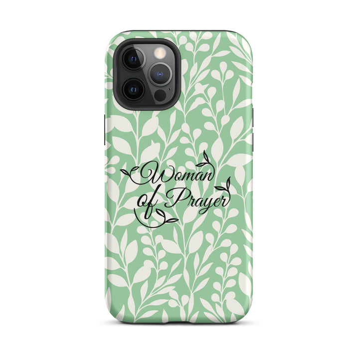 Christian Phone Case Woman of Prayer Green for iPhone® iPhone® Phone Cases Matte iPhone 12 Pro Max 