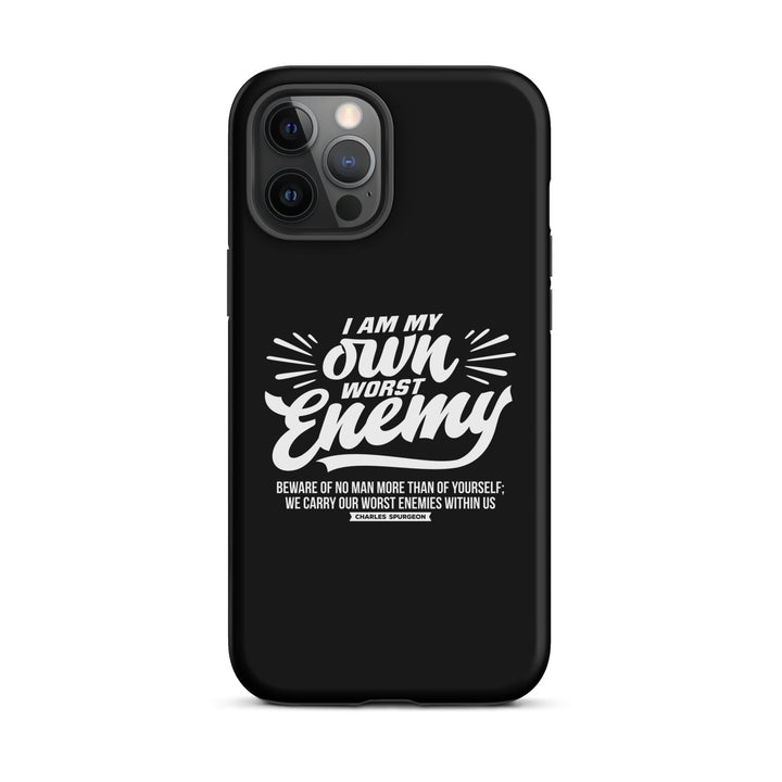 Christian Phone Case Worst Enemy Black for iPhone® iPhone® Phone Cases Matte iPhone 12 Pro Max 