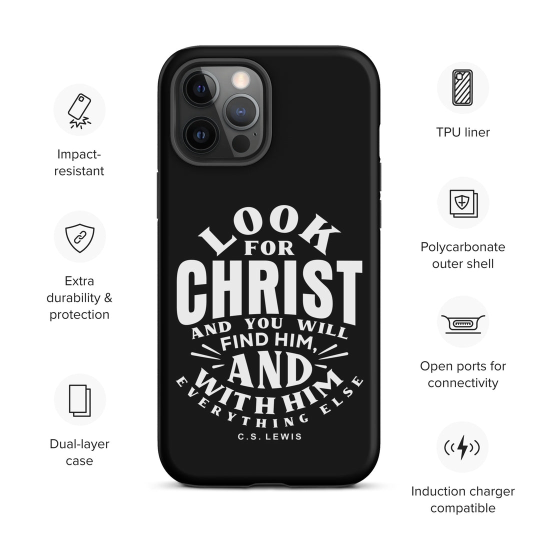 Christian Phone Case Look For Christ Black for iPhone® iPhone® Phone Cases   