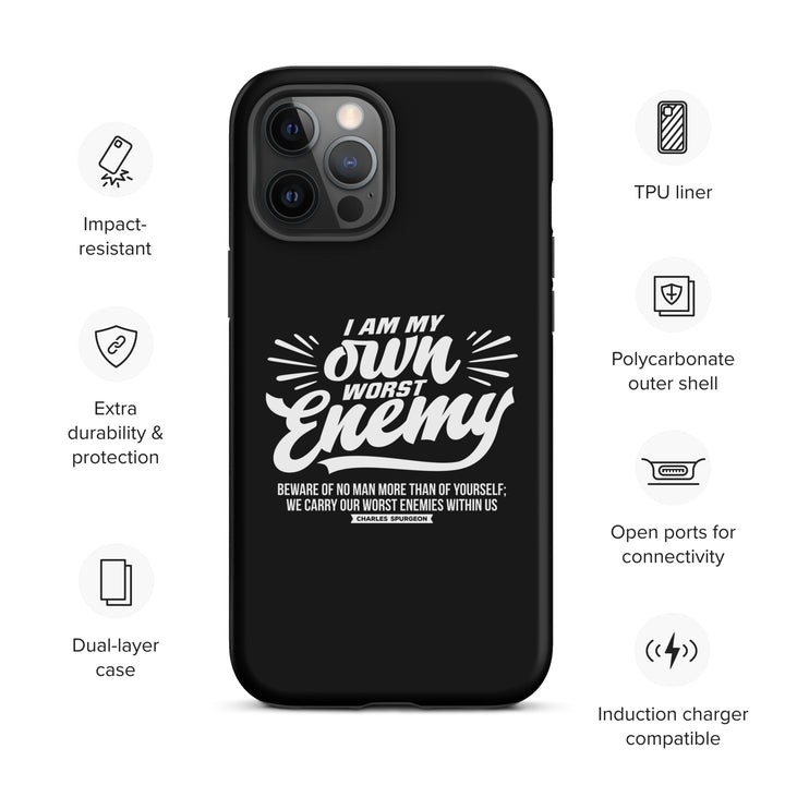 Christian Phone Case Worst Enemy Black for iPhone® iPhone® Phone Cases   