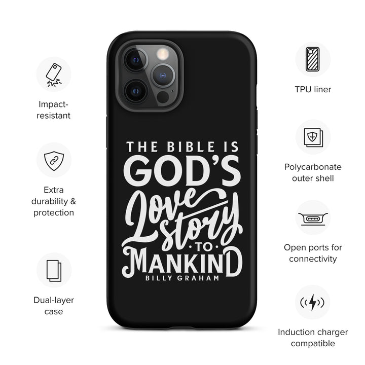 Christian Phone Case God's Love Story Black for iPhone® iPhone® Phone Cases   