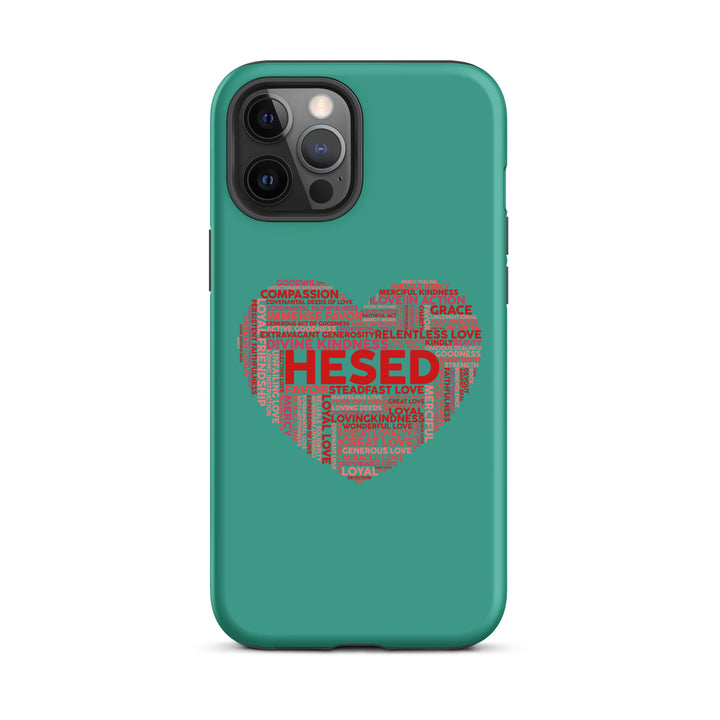 Christian Phone Case Hesed Heart Teal for iPhone® iPhone® Phone Cases Matte iPhone 12 Pro Max 