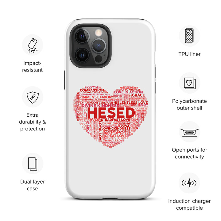 Christian Phone Case Hesed Heart White for iPhone® iPhone® Phone Cases   