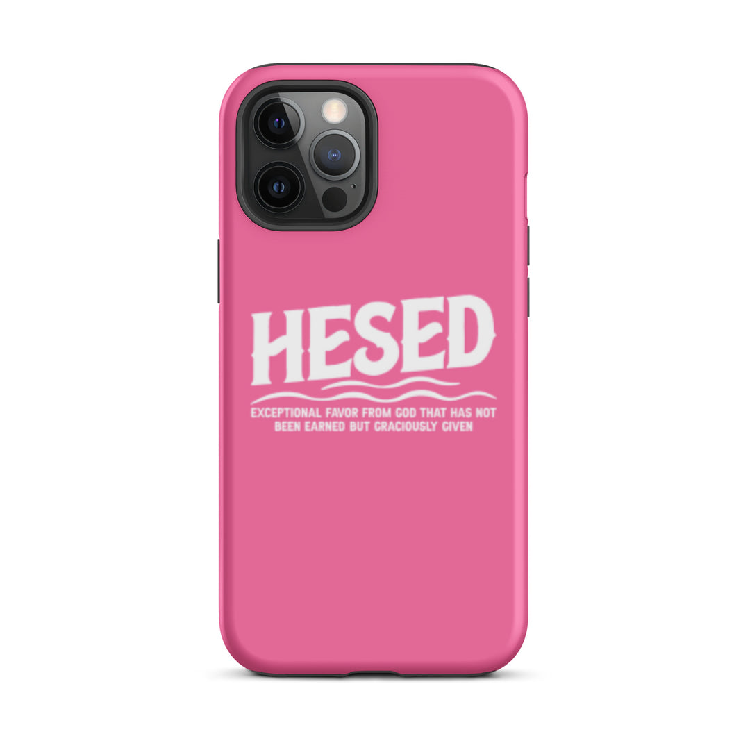 Christian Phone Case Hesed Exceptional Favor Pink for iPhone® iPhone® Phone Cases Matte iPhone 12 Pro Max 