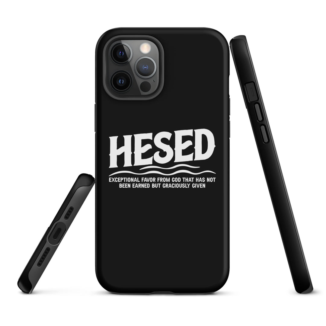 Christian Phone Case Hesed Exceptional Favor Black for iPhone® iPhone® Phone Cases   