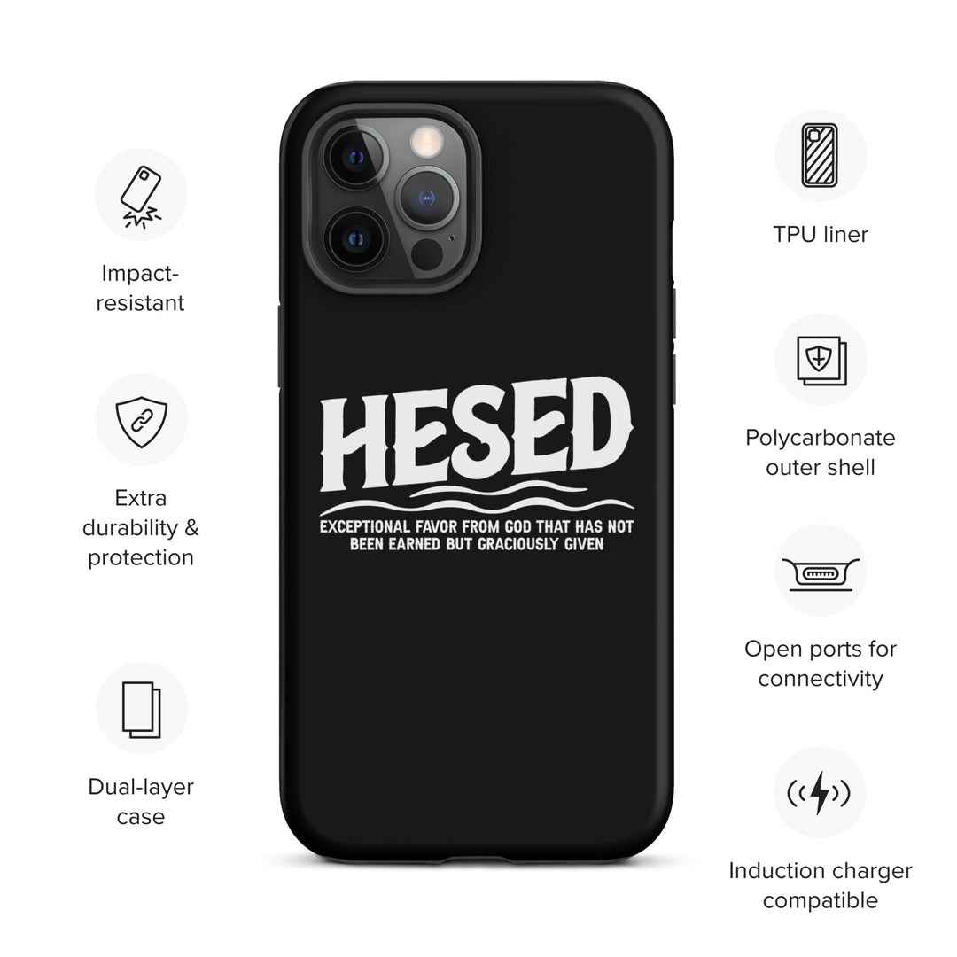 Christian Phone Case Hesed Exceptional Favor Black for iPhone® iPhone® Phone Cases   