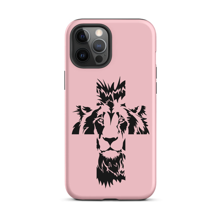 Christian Phone Case Aslan Cross Pink for iPhone® iPhone® Phone Cases Matte iPhone 12 Pro Max 