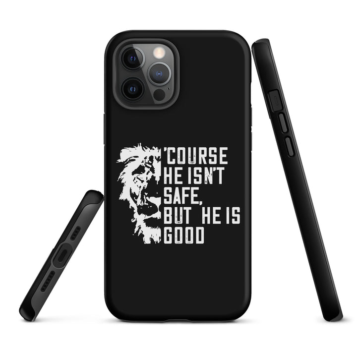 Christian Phone Case for iPhone® 'Course He Isn't Safe Black iPhone® Phone Cases   