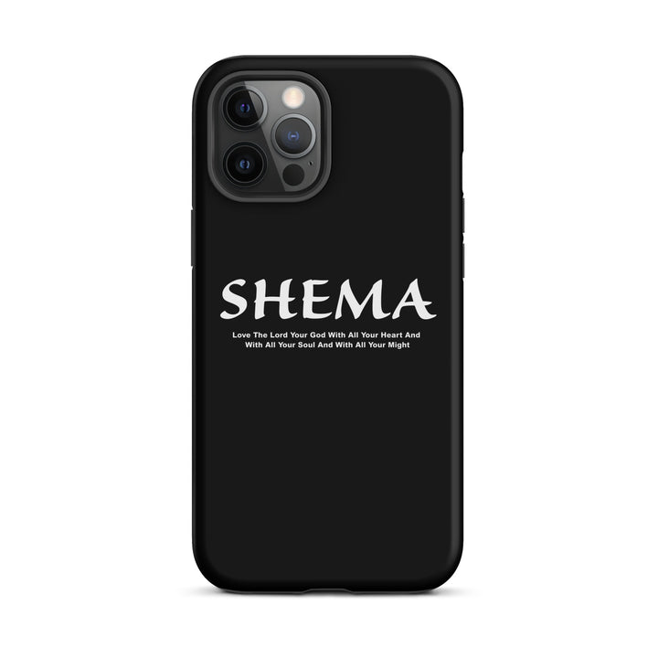 Christian Phone Case Shema Love The Lord Black  for iPhone® iPhone® Phone Cases Matte iPhone 12 Pro Max 