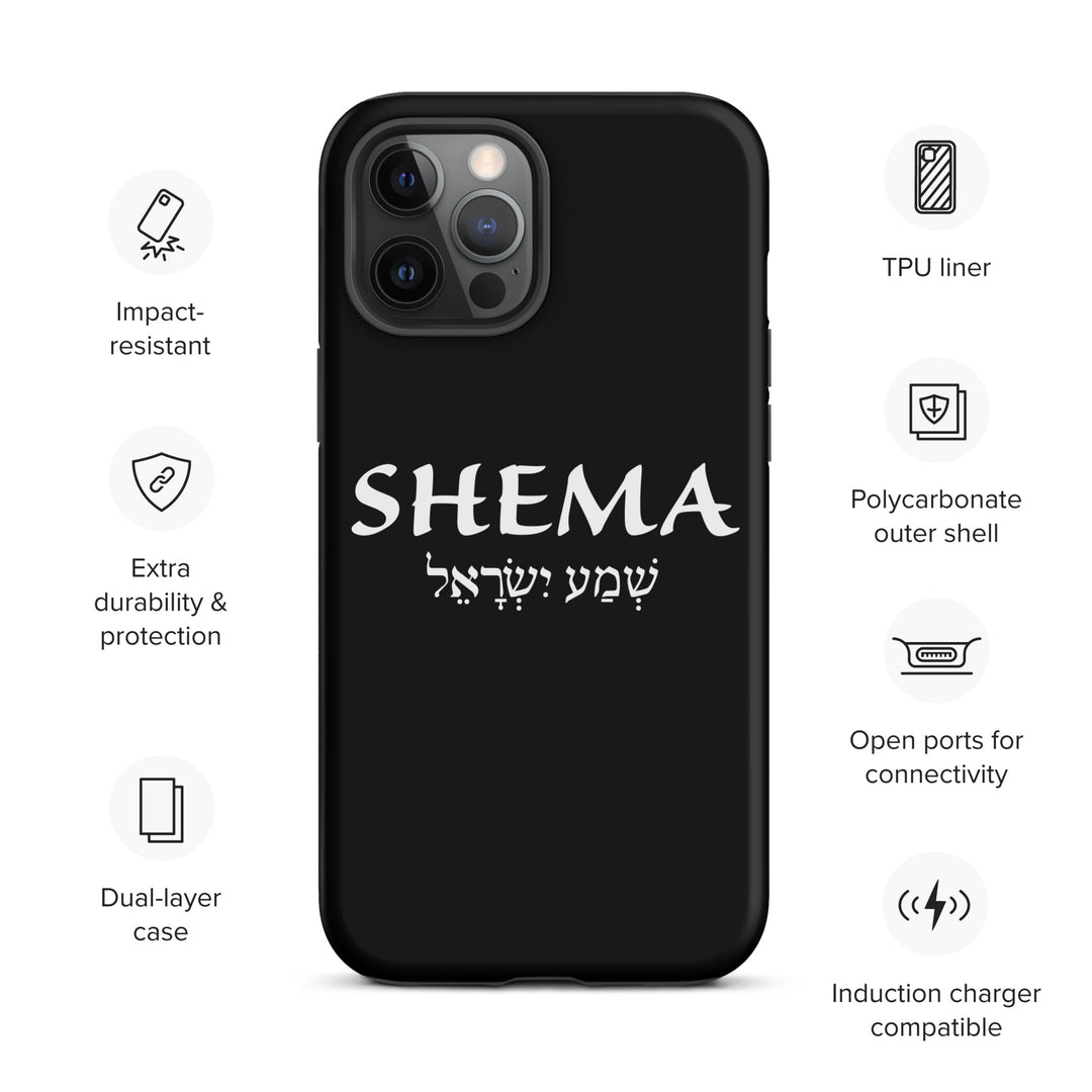 Christian Phone Case Shema Hebrew Black for iPhone® iPhone® Phone Cases   