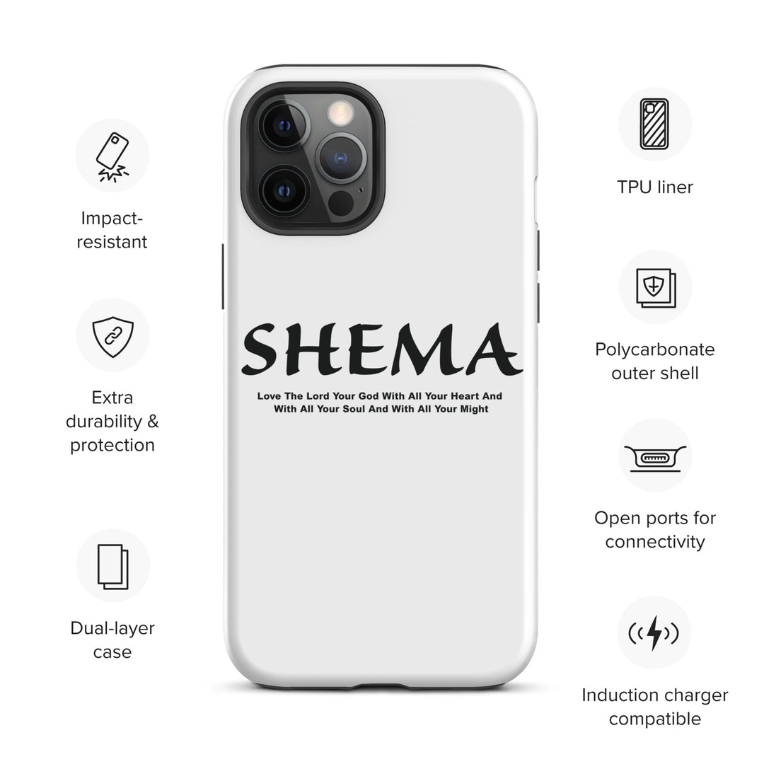 Christian Phone Case Shema Love The Lord White for iPhone® iPhone® Phone Cases   