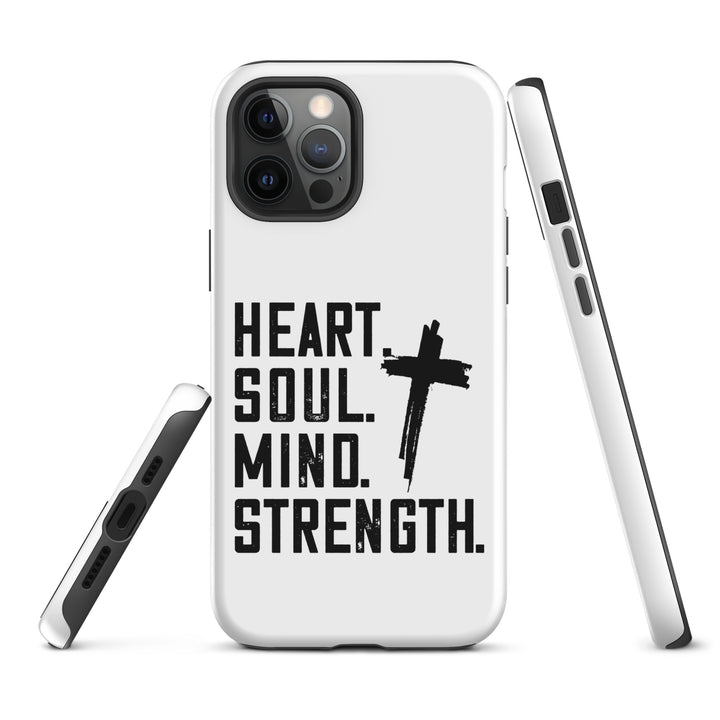 Christian Phone Case Heart Soul Mind Strength White for iPhone® iPhone® Phone Cases   