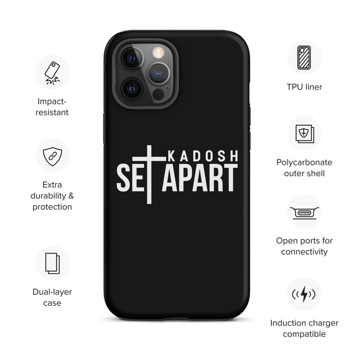 Christian Phone Case Set Apart Hebrew Black for iPhone® iPhone® Phone Cases   