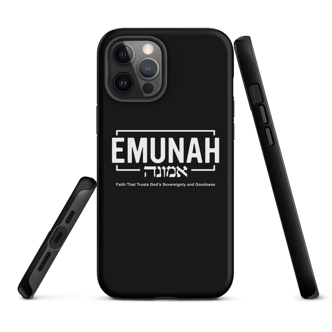 Christian Phone Case Emunah Faith That Trusts Black for iPhone® iPhone® Phone Cases   