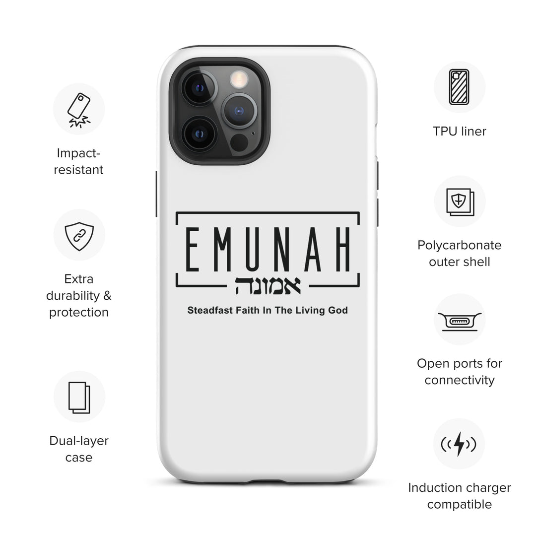 Christian Phone Case Emunah Steadfast Faith White for iPhone® iPhone® Phone Cases   